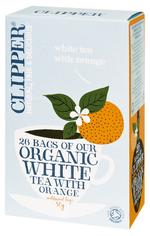 CLIPPER органический белый чай с апельсином 26 пакетиков 45 г