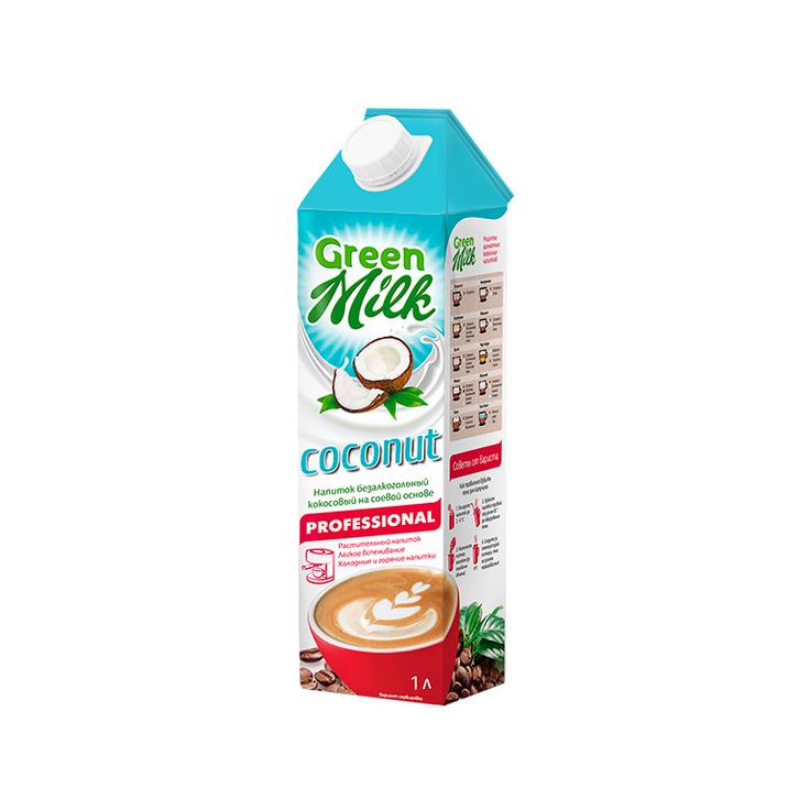 Кокосовый напиток на соевой основе Professional Green Milk СОЮЗПИЩЕПРОМ 1 л