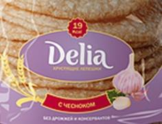 Хрустящие пшеничные лепешки с чесноком DELIA 72 г