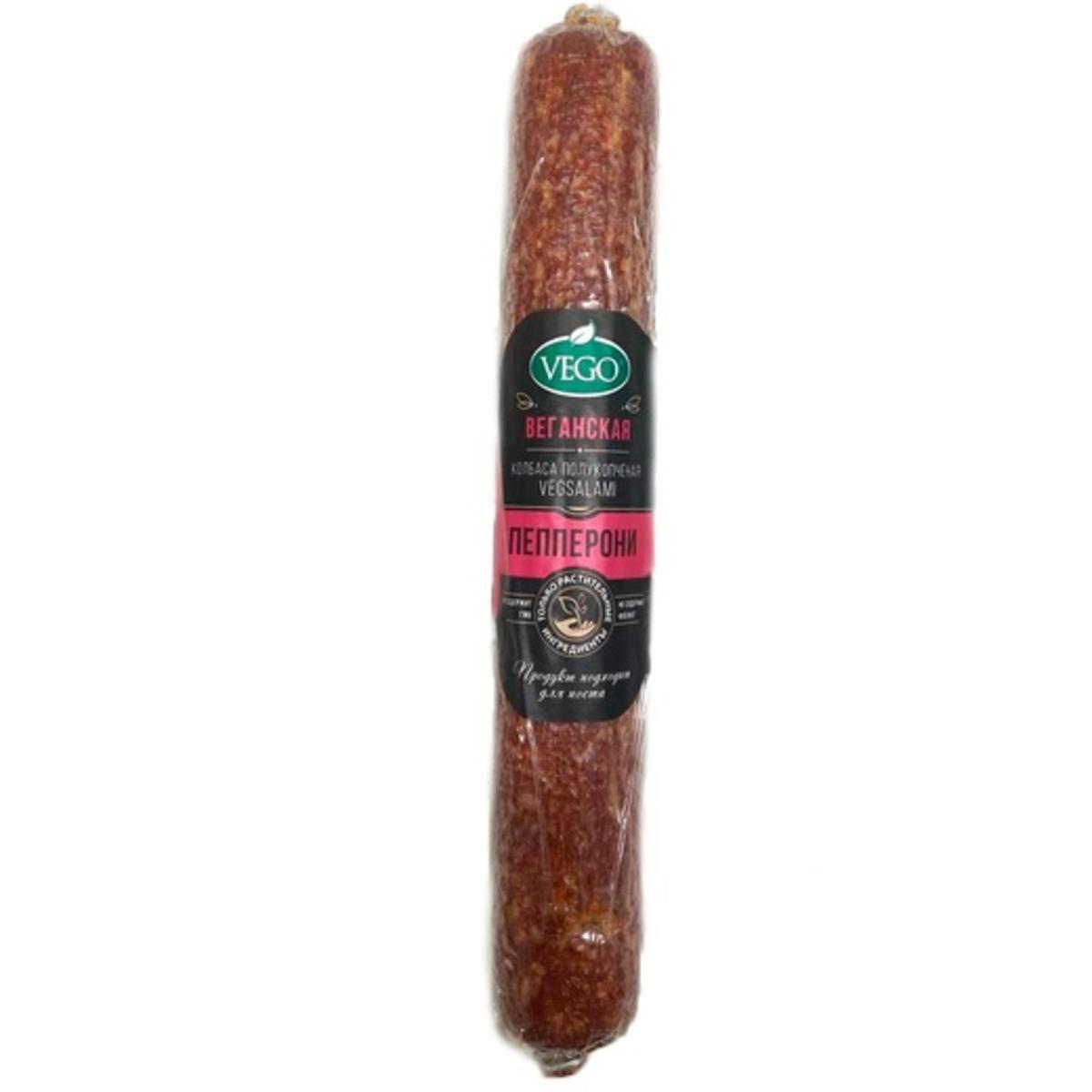 Купить Колбаса полукопченая постная VegSalami "Пепперони" VEGO,  300 г - Экоcтория Челябинск - Экостория