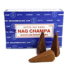 Благовония Satya безосновные Back Flow (стелющийся дым) - Nag Champa 10 конусов