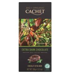 Горький темный органический шоколад CACHET 85% какао, 100 г
