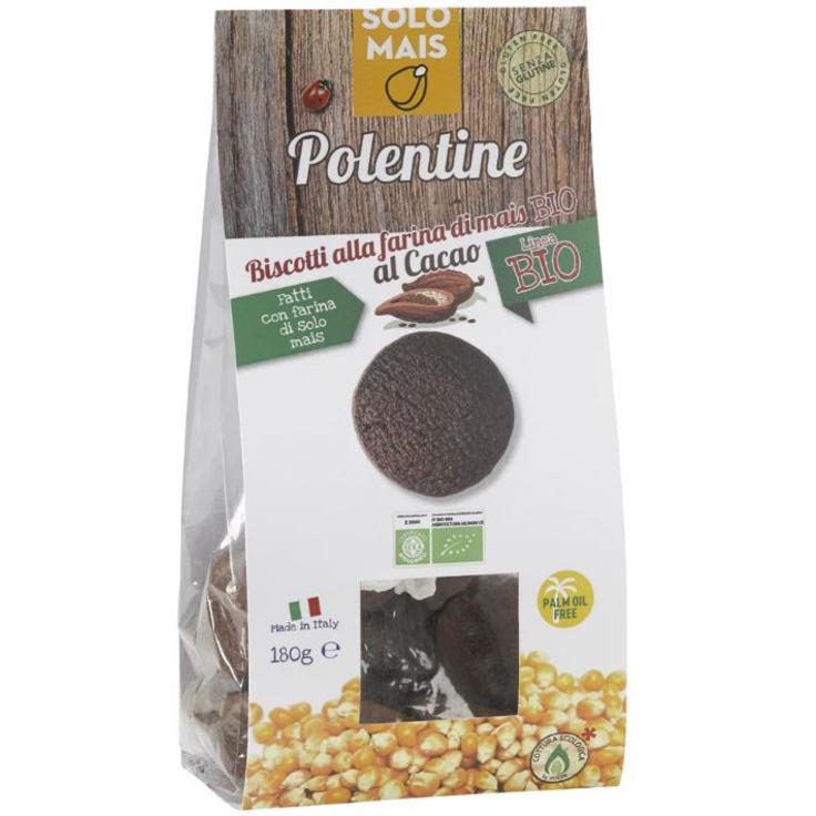 Печенье безглютеновое кукурузное Полентини с какао органическое SOLO MAIS 180 г