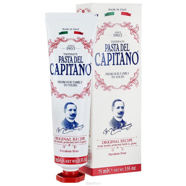 Зубная паста премиум "Оригинальный рецепт" Pasta del Capitano 75 мл