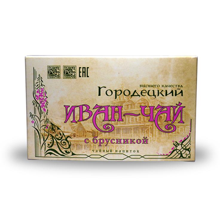 Иван-чай "Городецкий" высшего качества с брусникой, 100 г