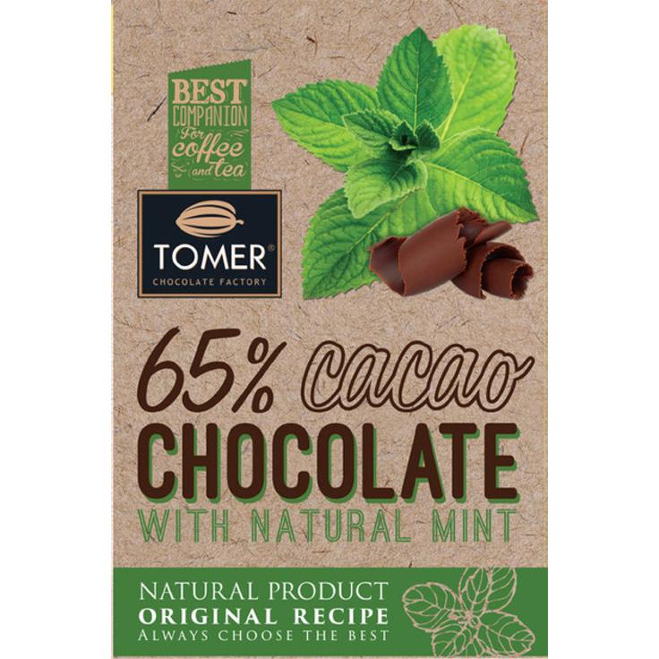 Горький шоколад 65% с мятой ТОМЕР, 90 г