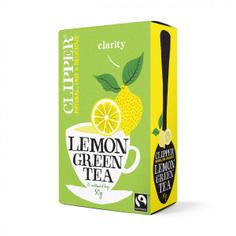 CLIPPER органический зеленый чай с лимоном 20 пакетиков 40 г