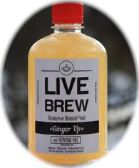 Напиток Комбуча Ginger Up LIVE BREW 500 мл