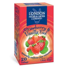 LONDON FRUIT & HERB COMPANY фруктово-травяной чай "Клубника и ваниль" 20 пакетиков в конвертах 40 г
