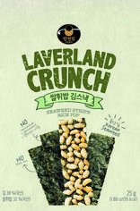 Морская капуста хрустящая с добавлением рисового попкорна Laverland Crunch Crispy Sеаweed 25 г