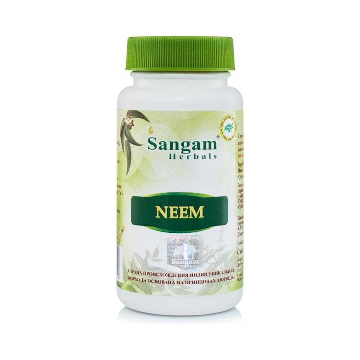 Ним чурна в таблетках по 750 мг Sangam Herbals 60 штук
