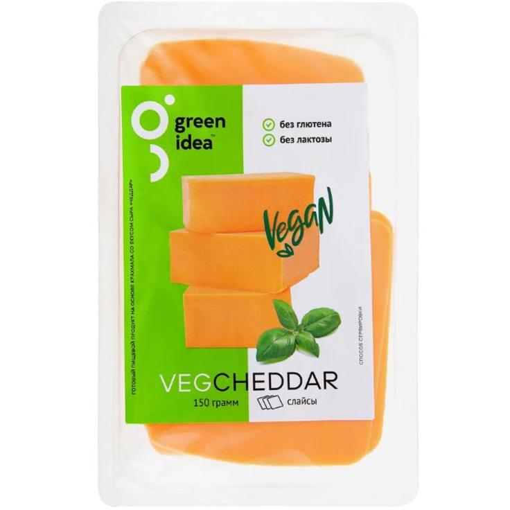 Сыр веганский безглютеновый в нарезке "Чеддер" Green Idea, 150 г