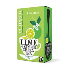 CLIPPER органический зеленый чай с лаймом и имбирем 20 пакетиков 40 г