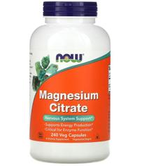 Magnesium Citrate NOW FOODS 240 веганских капсул по 400 мг