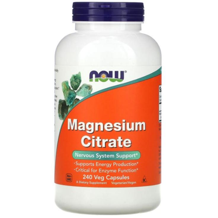 Magnesium Citrate NOW FOODS 240 веганских капсул по 400 мг