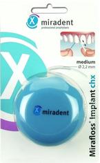 Зубная нить для имплантов и брекетов - средняя 2.2 мм 50 штук - miradent Mirafloss Implant chx