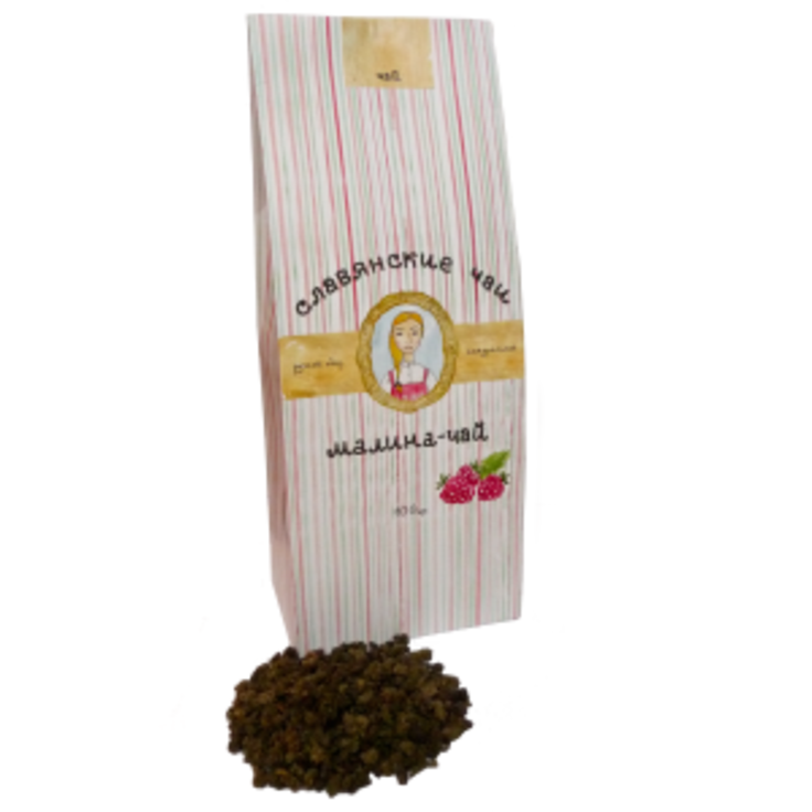Чай "Малина" из ферментированных листьев "Славянские чаи", 70 г