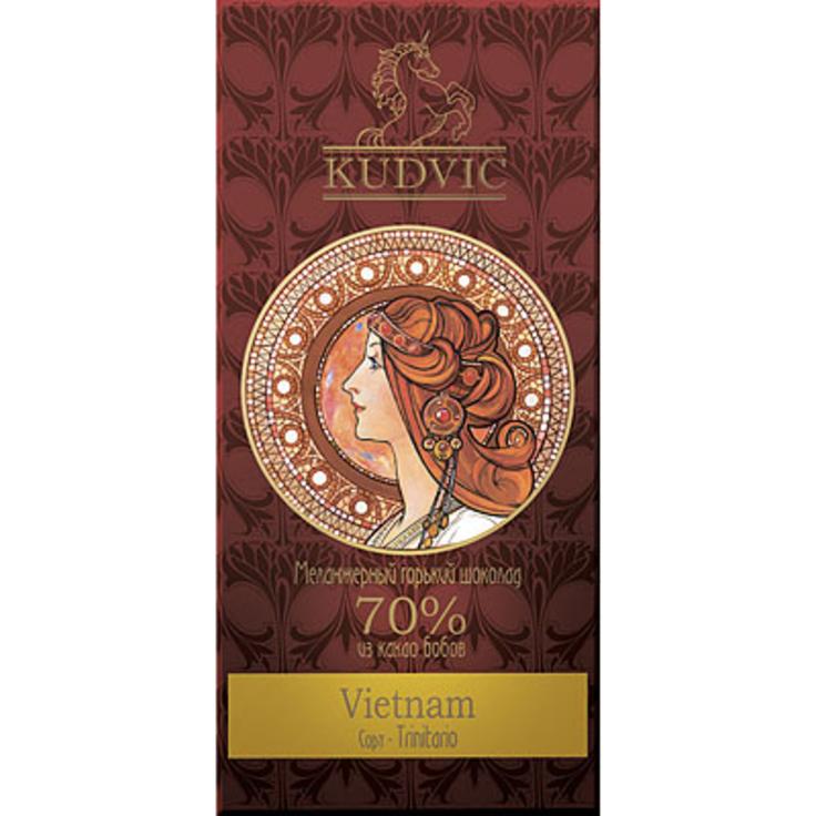 Горький шоколад KUDVIC 70% какао Vietnam 100 г