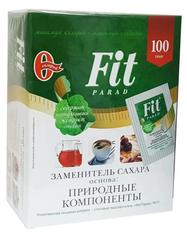 Fit Parad заменитель сахара на основе эритрита N10 со стевией и сукралозой, 100 стиков по 0.5 г