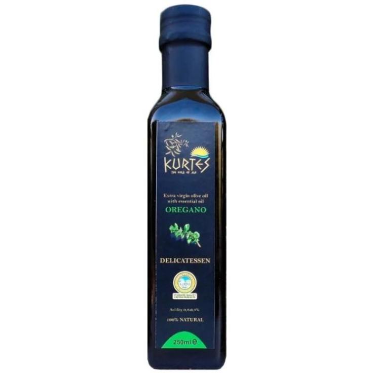 Оливковое масло Extra Virgin PDO Messara KURTES Delicatessen со вкусом орегано 250 мл