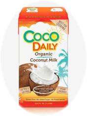 Органическое кокосовое молоко COCO DAILY (жирность 17%-19%), 1000 мл