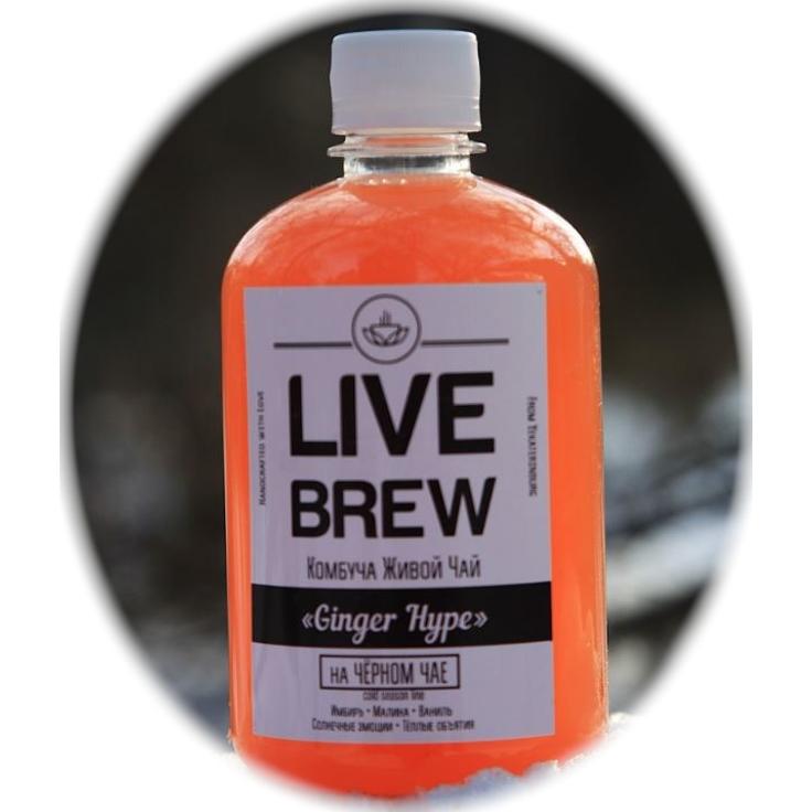 Напиток Комбуча Ginger Hype LIVE BREW 500 мл