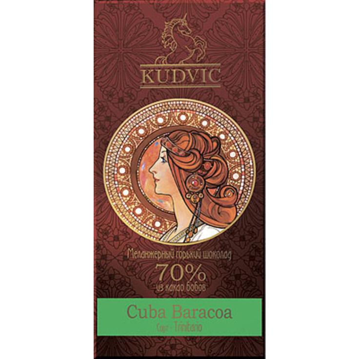 Горький шоколад KUDVIC 70% какао Cuba Baracoa 100 г