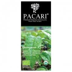 Живой сыроедный темный шоколад Pacari с листьями гуайюсы 60% какао, 50 г