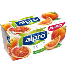Десерт соевый йогуртный с красным апельсином обогащенный кальцием и витаминами ALPRO 2x125 г