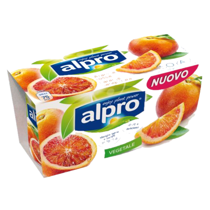Десерт соевый йогуртный с красным апельсином обогащенный кальцием и витаминами ALPRO 2x125 г