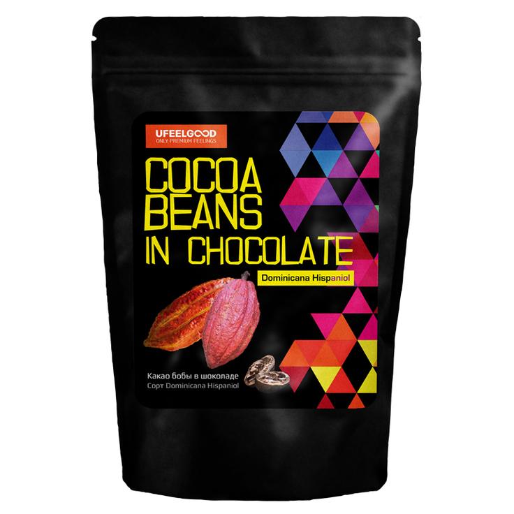 Очищенные какао-бобы в ремесленном шоколаде, ORGANIC UFEELGOOD 100 г