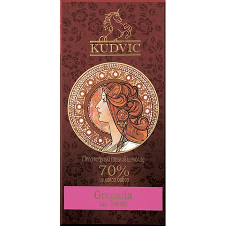 Горький шоколад KUDVIC 70% какао Grenada 100 г