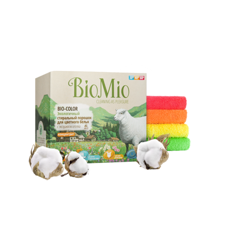 BioMio BIO-COLOR экологичный стиральный порошок для цветного белья без запаха 1500 г