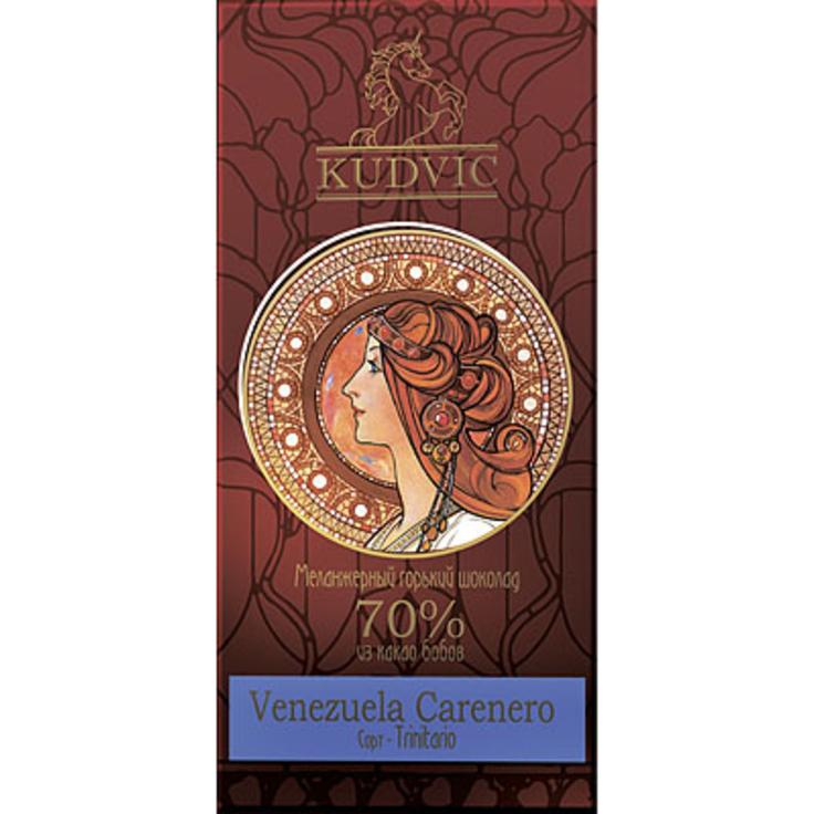 Горький шоколад KUDVIC 70% какао Venezuela Carenero 100 г