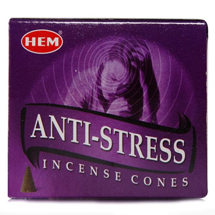 Благовония HEM безосновные Antistress - Антистресс, 10 конусов