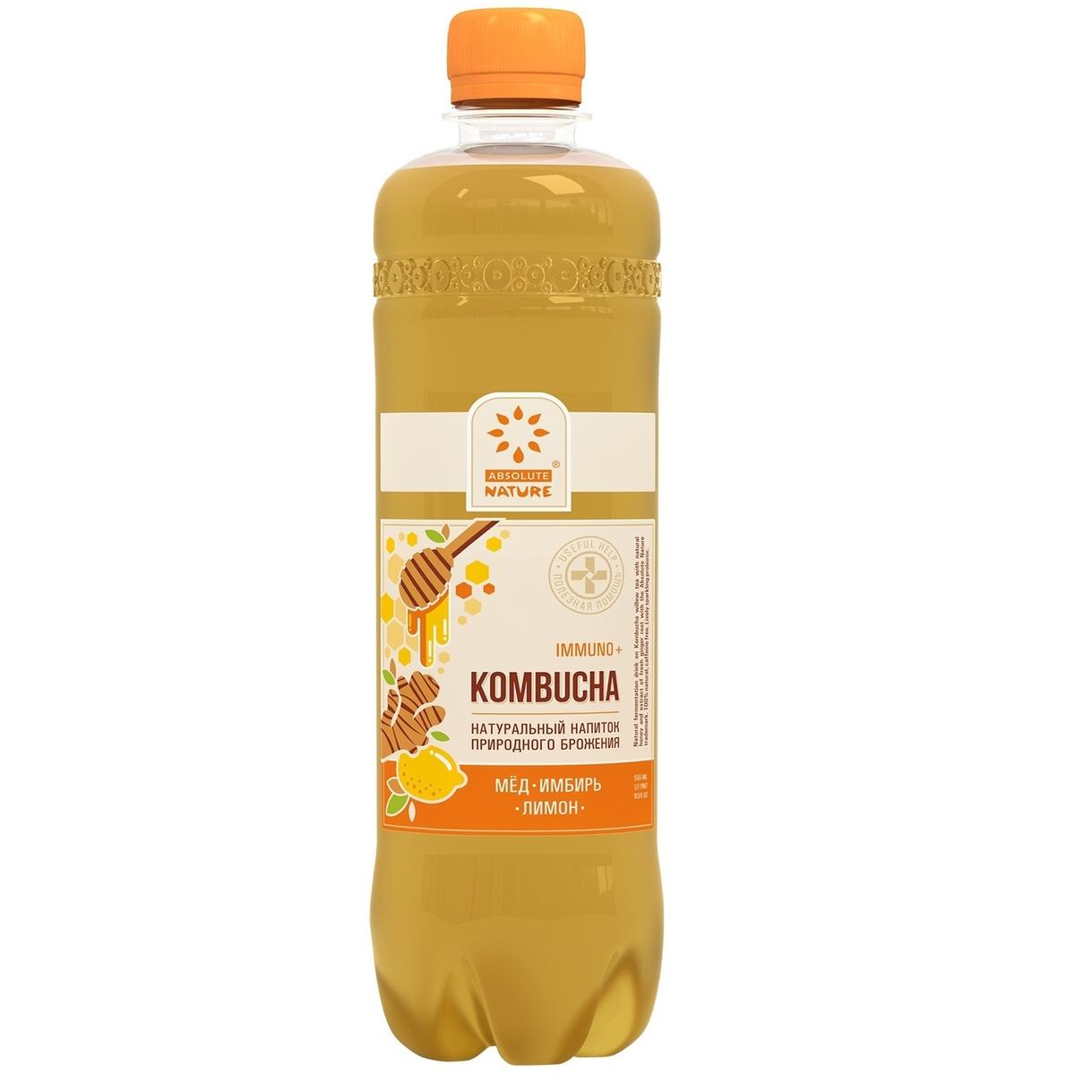 Купить Напиток KOMBUCHA IMMUNO+ мед, имбирь, лимон - Absolute Nature ...