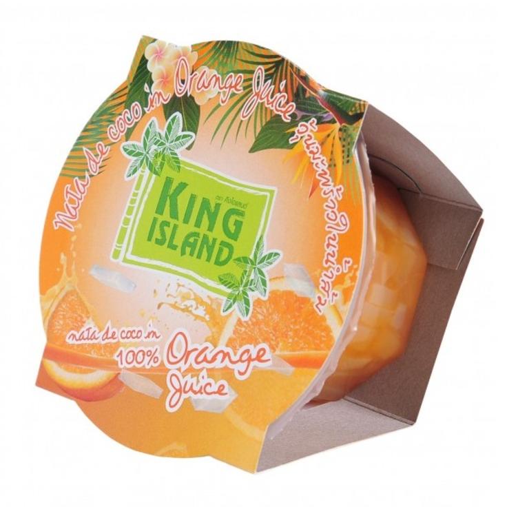 KING ISLAND кокосовое желе в c кусочками апельсина в апельсиновом соке, 160 г