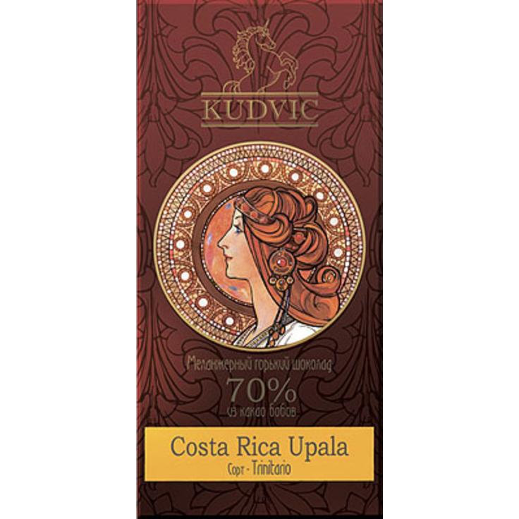 Горький шоколад KUDVIC 70% какао Costa Rica Upala 100 г