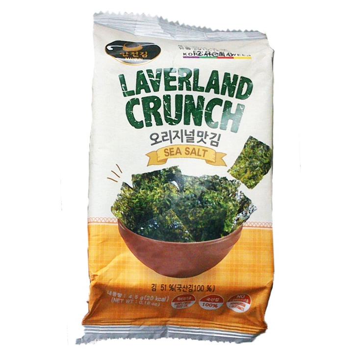 Морская капуста хрустящая с добавлением морской соли Laverland Crunch Crispy Sеаweed 4.5 г