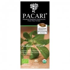 Живой сыроедный темный шоколад Pacari с андской мятой 60% какао, 50 г