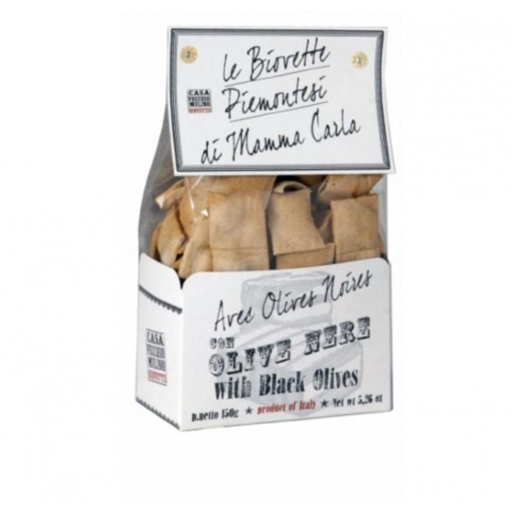 Биоветте (подушечки) хлебные пьемонтские классические с черными оливками ручной работы ANTROPOS 150г