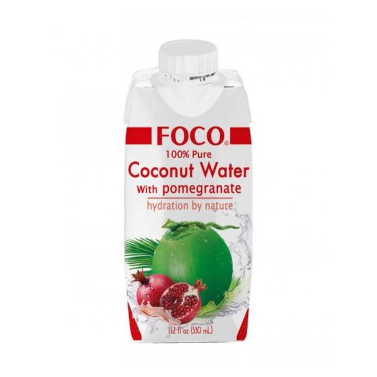 FOCO кокосовая вода с соком граната, 330 мл
