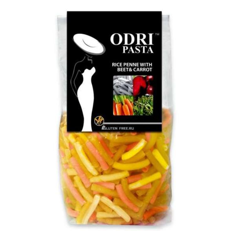 Пенне с морковью и свеклой рисовые безглютеновые ODRI 400 г