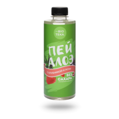 Напиток растительный без сахара с алоэ, клубникой и асаи "ПЕЙ АЛОЭ" - BIOTEKA 330 мл
