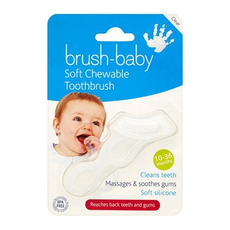 Силиконовая жевательная зубная щетка Brush Baby от 10 до 36 месяцев