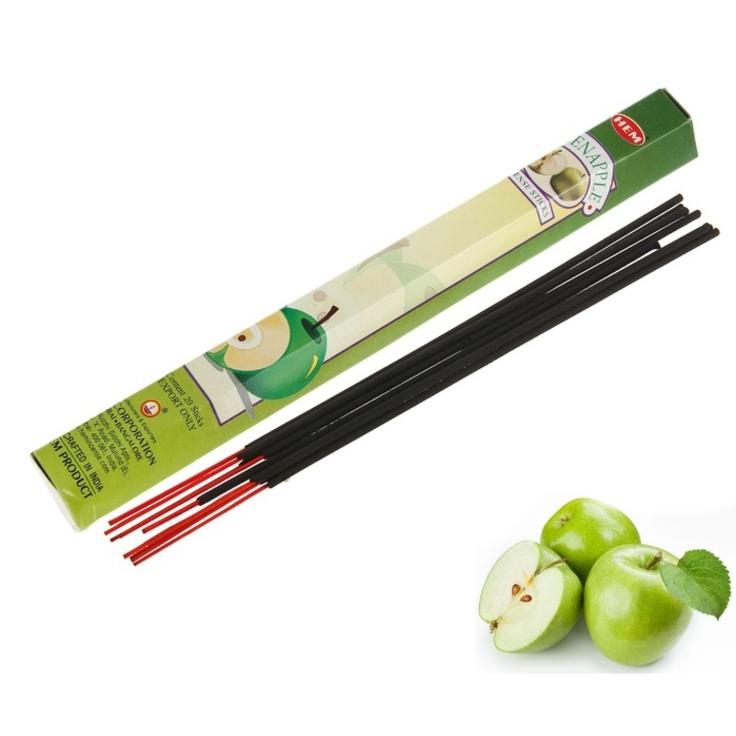 Благовония HEM Greenapple - Зеленое яблоко, 20 палочек