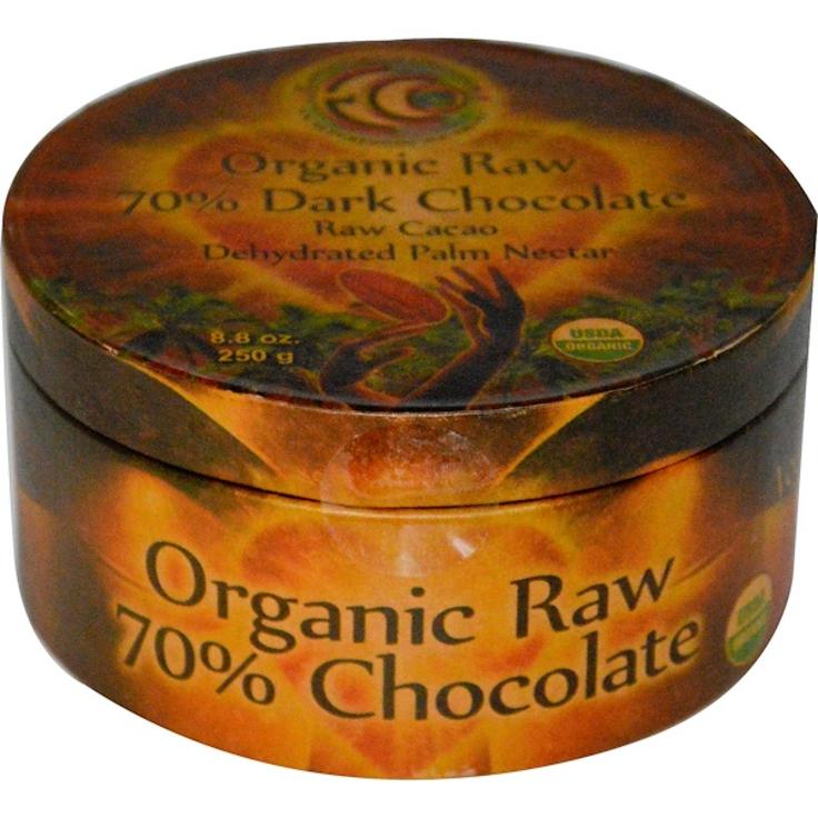 Темный шоколад 70% RAW органический Earth Circle Organics 250 г