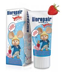 Biorepair Kids 0-6 лет земляника детская зубная паста, 50 мл