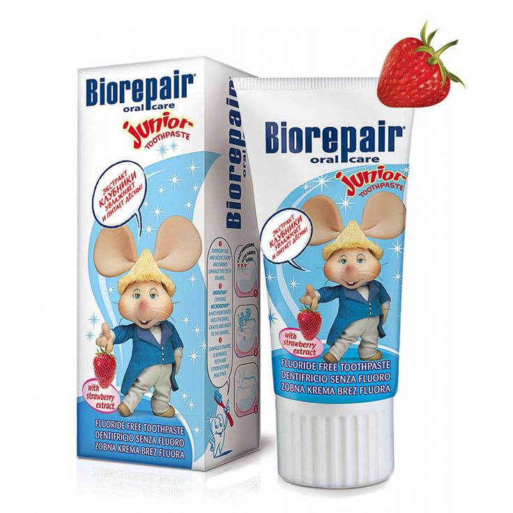 Biorepair Kids 0-6 лет земляника детская зубная паста, 50 мл