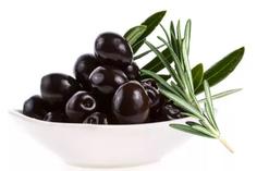 Оливки черные с косточкой сорт Каламон с розмарином KURTES 1 кг